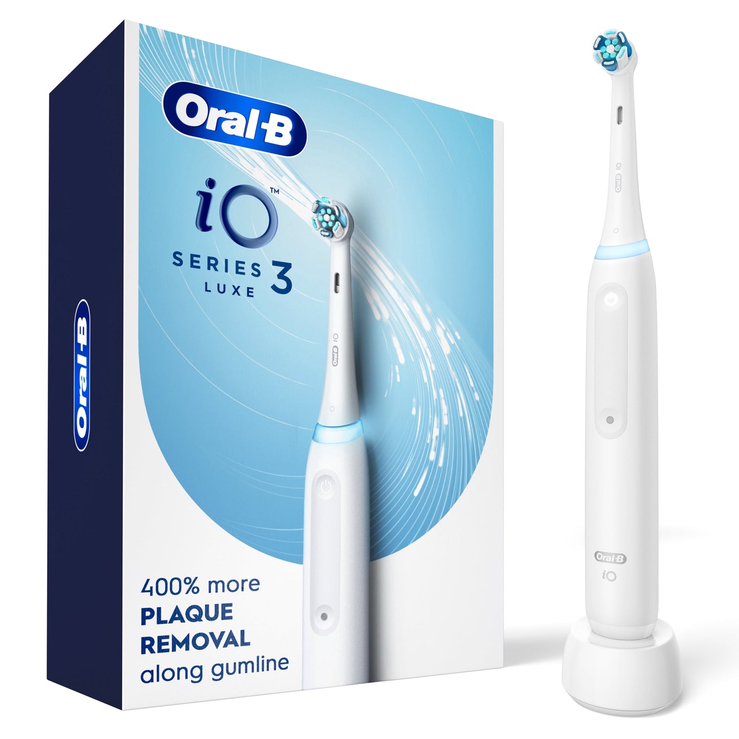 Oral-B Toothbrush, iO3 Luxe Electric Toothbrush (1) and (1) Charger for Children &amp; Adults 3+