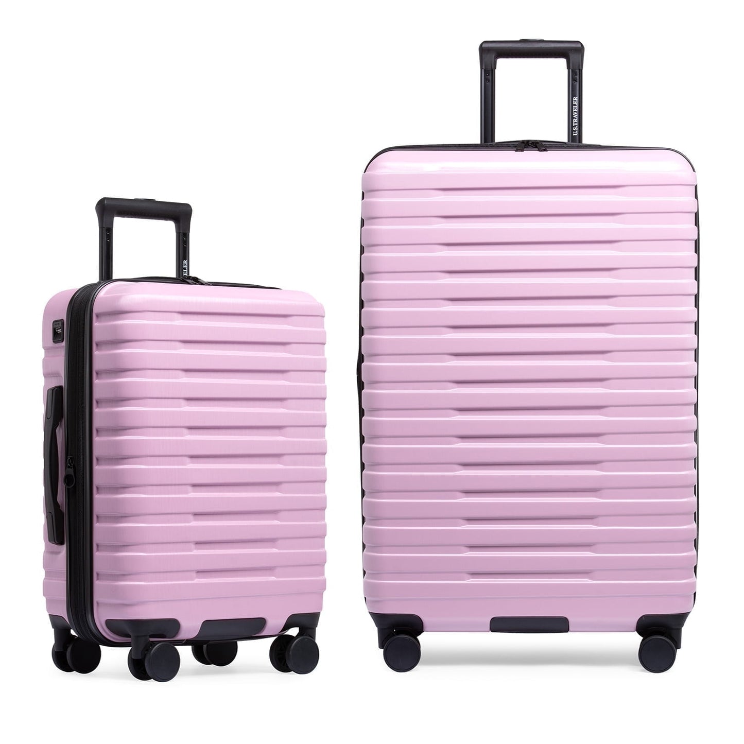 U.S. Traveler Boren Hardside Rugged Spinner Luggage Set w/ USB Port, Mint, 2-Piece (22/30)
